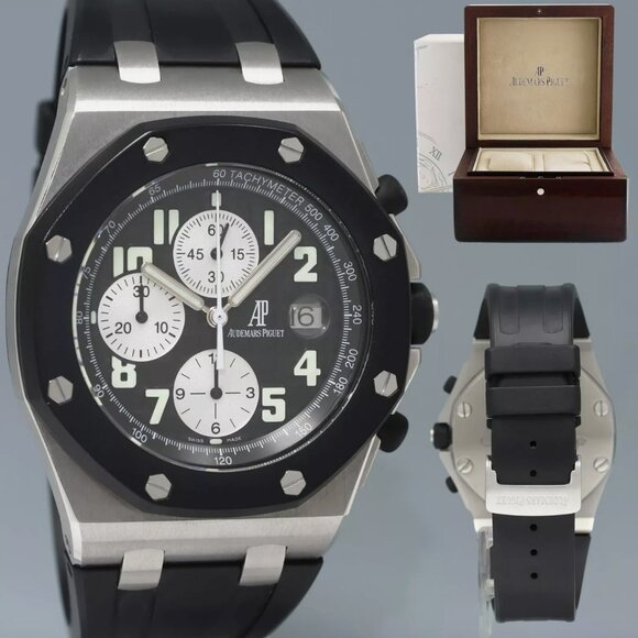 MINT Audemars Piguet Black Two Tone With Full Box - Picture 3 of 6